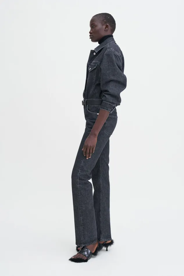 Women 93 Straight Jeans Black Stonewash Filippa K Jeans