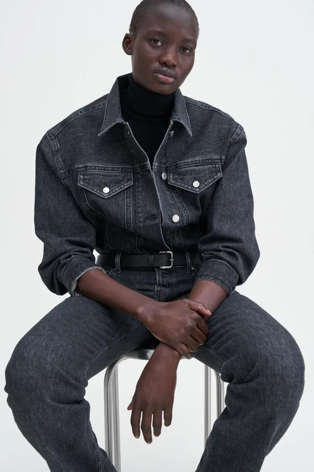 Women 93 Straight Jeans Black Stonewash Filippa K Jeans