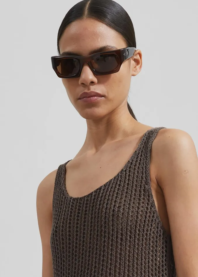 Women Adrienna Crochet Maxi Dress 8211 Brown The Frankie Shop Dresses