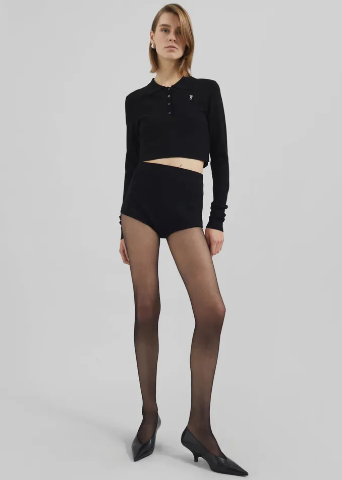 Women Alissa Knit Briefs 8211 Black The Frankie Shop Loungewear