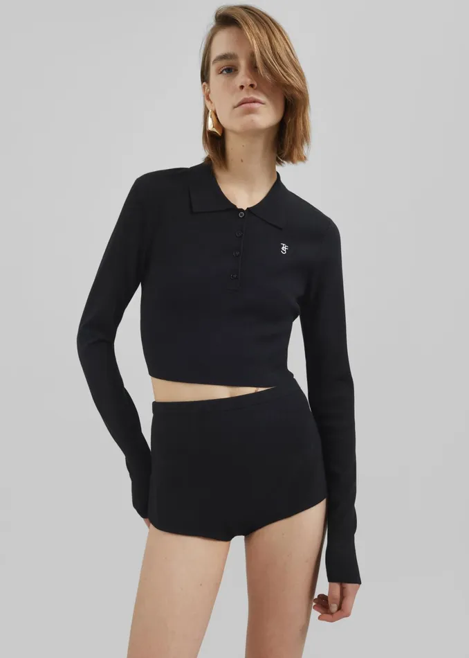 Women Alissa Knit Briefs 8211 Black The Frankie Shop Loungewear