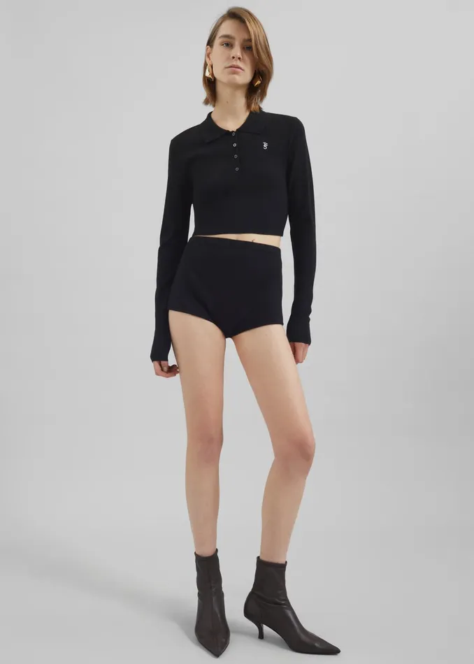 Women Alissa Knit Briefs 8211 Black The Frankie Shop Loungewear