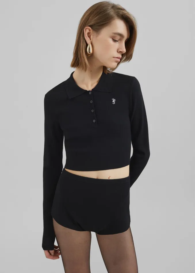 Women Alissa Knit Briefs 8211 Black The Frankie Shop Loungewear