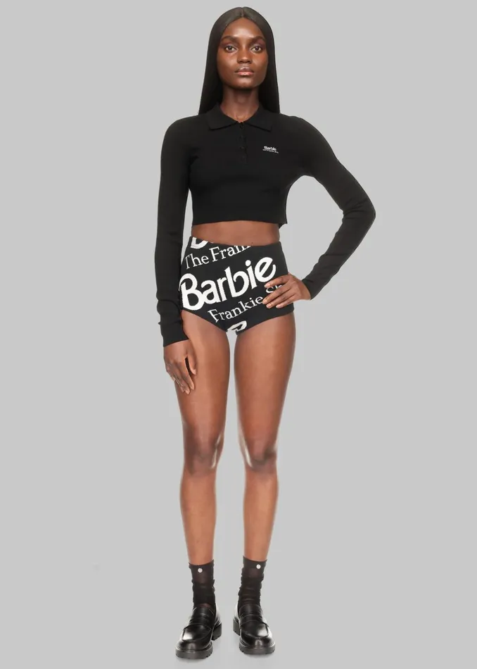 Women Alissa Knit Briefs X Barbie 8211 Black The Frankie Shop Bottoms