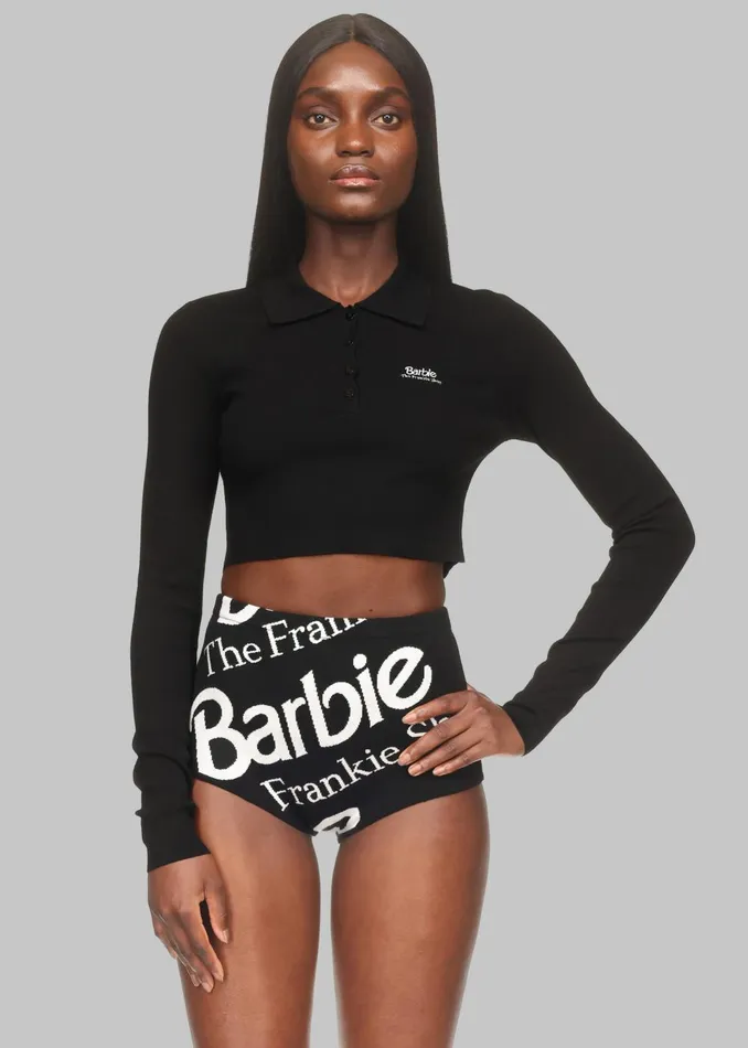 Women Alissa Knit Briefs X Barbie 8211 Black The Frankie Shop Bottoms