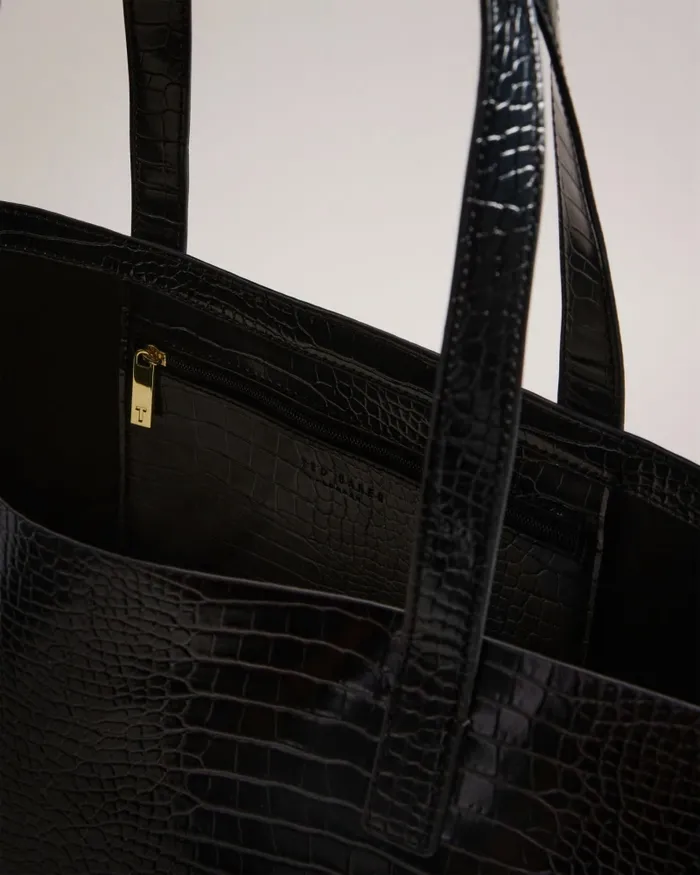 Women ALLICON 8211 Mock Croc Icon Tote Bag Black Ted Baker Tote Bags