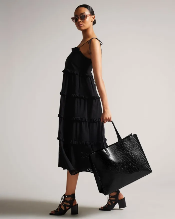 Women ALLICON 8211 Mock Croc Icon Tote Bag Black Ted Baker Tote Bags Women ALLICON 8211 Mock Croc Icon Tote Bag Black Ted Baker Tote Bags