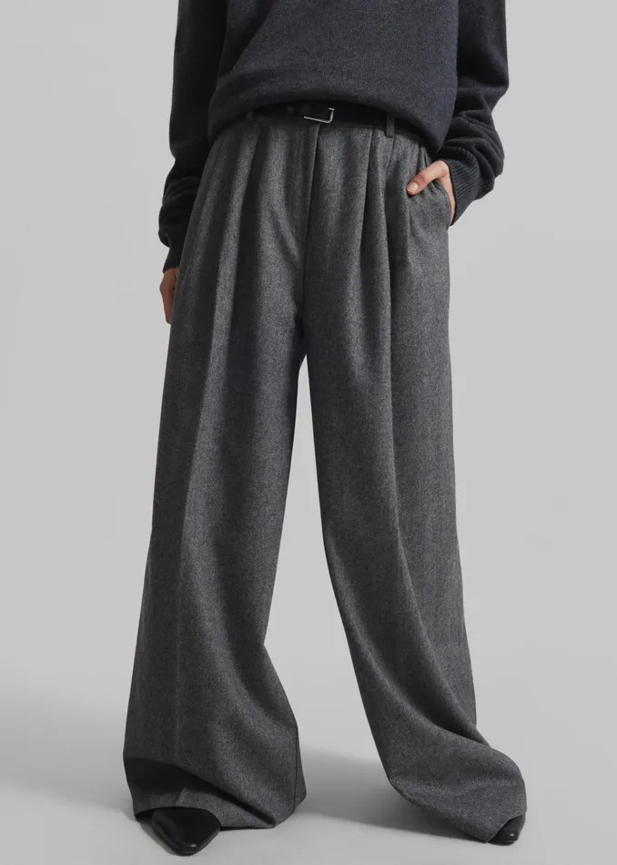 Women Aminah Trousers 8211 Grey The Frankie Shop Bottoms