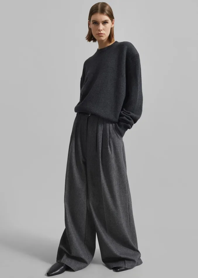 Women Aminah Trousers 8211 Grey The Frankie Shop Bottoms