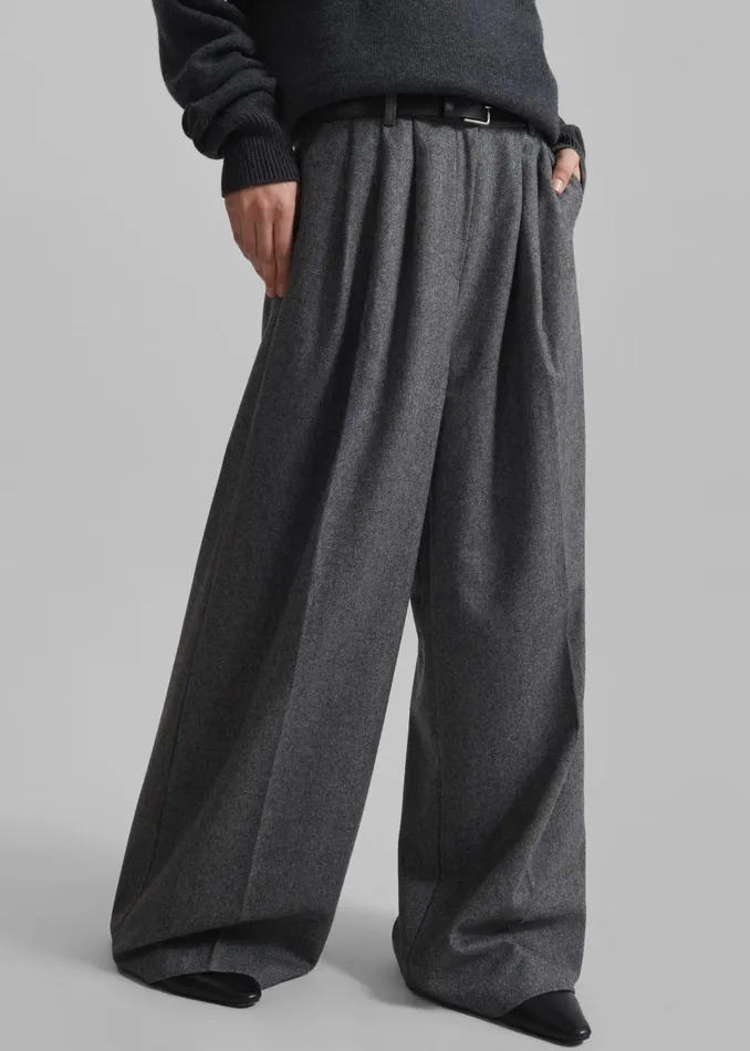 Women Aminah Trousers 8211 Grey The Frankie Shop Bottoms