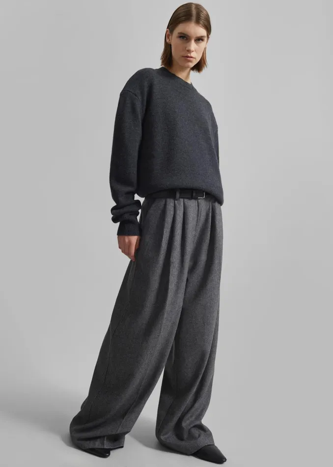 Women Aminah Trousers 8211 Grey The Frankie Shop Bottoms