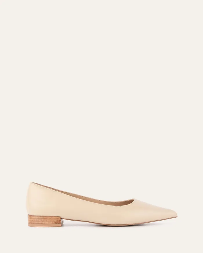 Women Anita dress flat sand leather BALLET jomercer