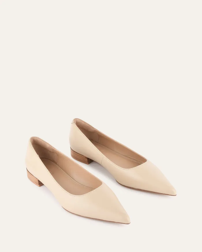 Women Anita dress flat sand leather BALLET jomercer