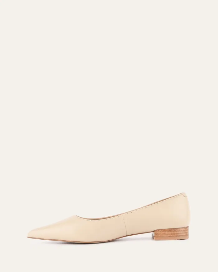 Women Anita dress flat sand leather BALLET jomercer