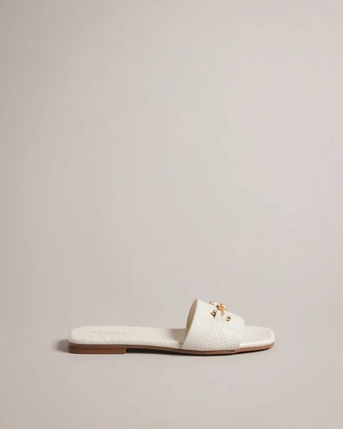 Women ASHINU 8211 Leather Equestrian Sandals Ivory Ted Baker Trainers Women ASHINU 8211 Leather Equestrian Sandals Ivory Ted Baker Trainers