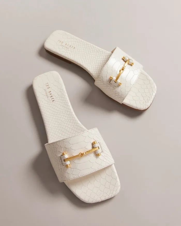 Women ASHINU 8211 Leather Equestrian Sandals Ivory Ted Baker Trainers Women ASHINU 8211 Leather Equestrian Sandals Ivory Ted Baker Trainers