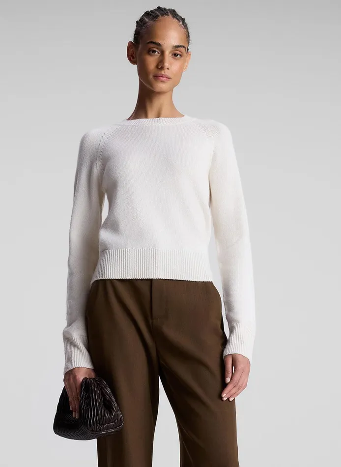 Women Ashtyn Cashmere Crew Neck Sweater Natural ALC Sweaters