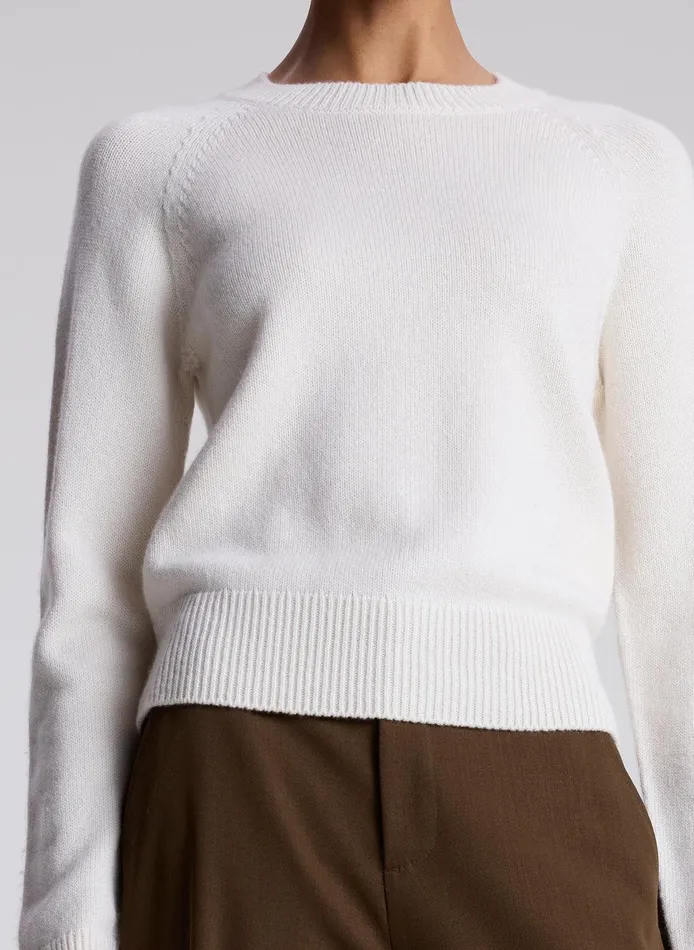 Women Ashtyn Cashmere Crew Neck Sweater Natural ALC Sweaters