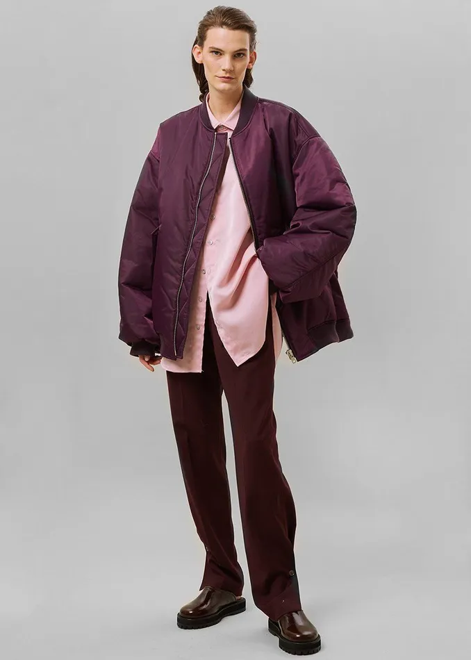 Women Astra Bomber Jacket 8211 Royal Purple The Frankie Shop Outerwear