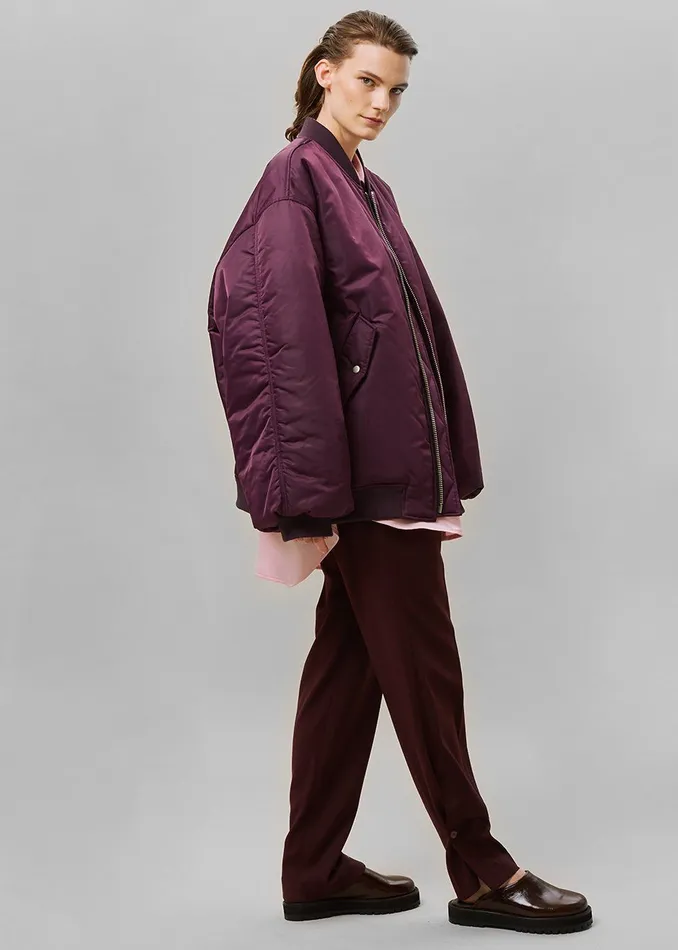 Women Astra Bomber Jacket 8211 Royal Purple The Frankie Shop Outerwear