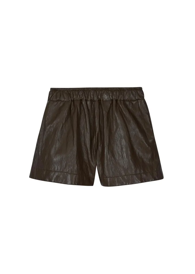 Women Axelle Faux Leather Shorts 8211 Brown The Frankie Shop Bottoms