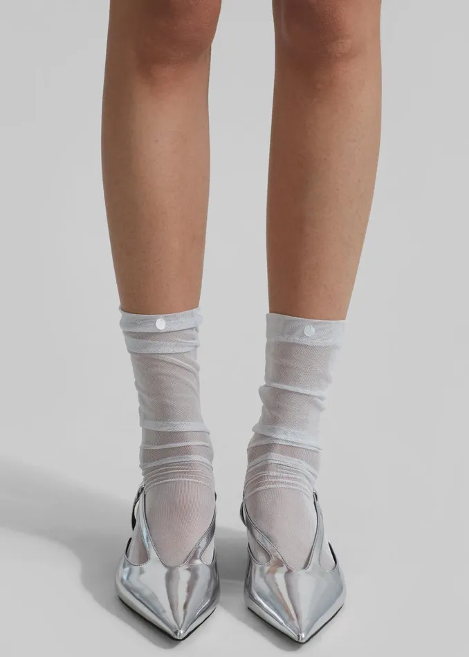 Women Aylin Sheer Socks 8211 Ice The Frankie Shop