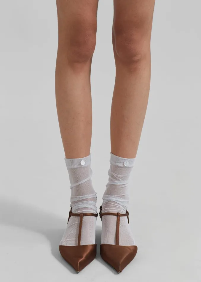 Women Aylin Sheer Socks 8211 Ice The Frankie Shop