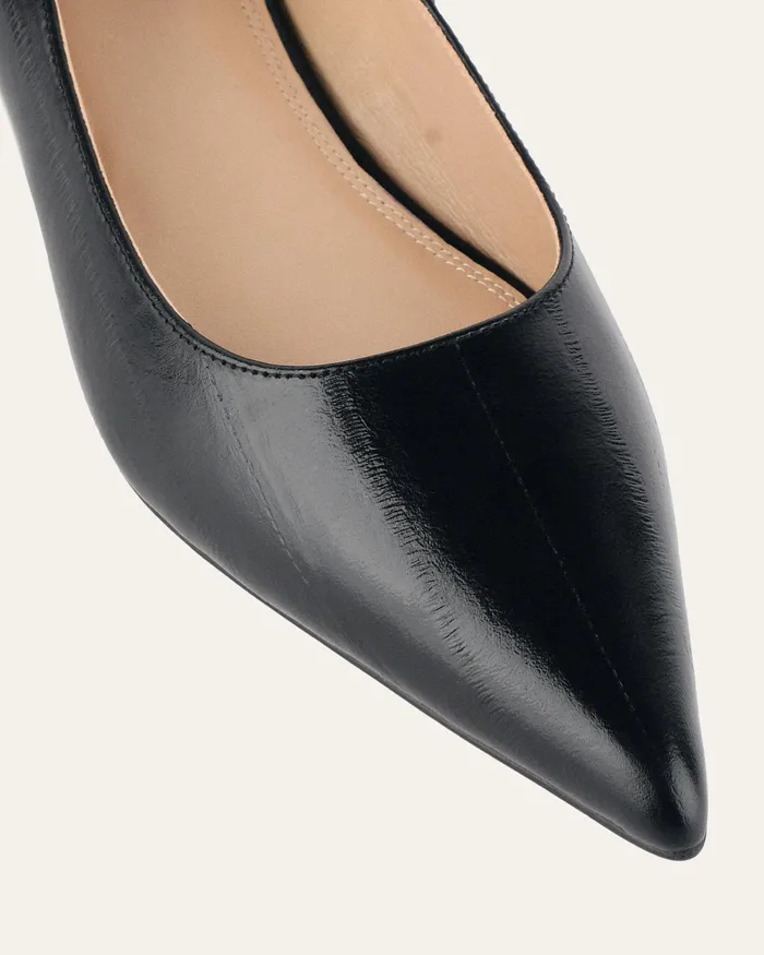 Women BALLET jomercer Anita dress flat black lizard leather