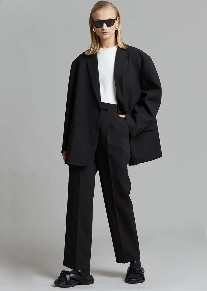 Women Bea Blazer 8211 Black The Frankie Shop Outerwear