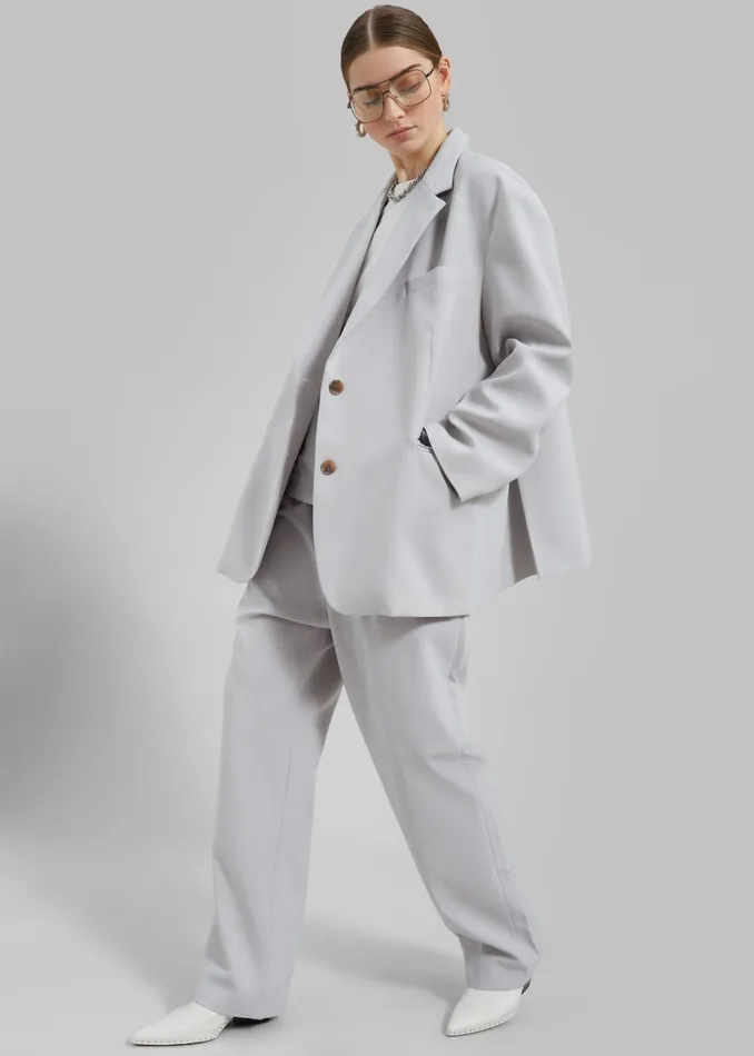Women Bea Blazer 8211 Grey The Frankie Shop Outerwear
