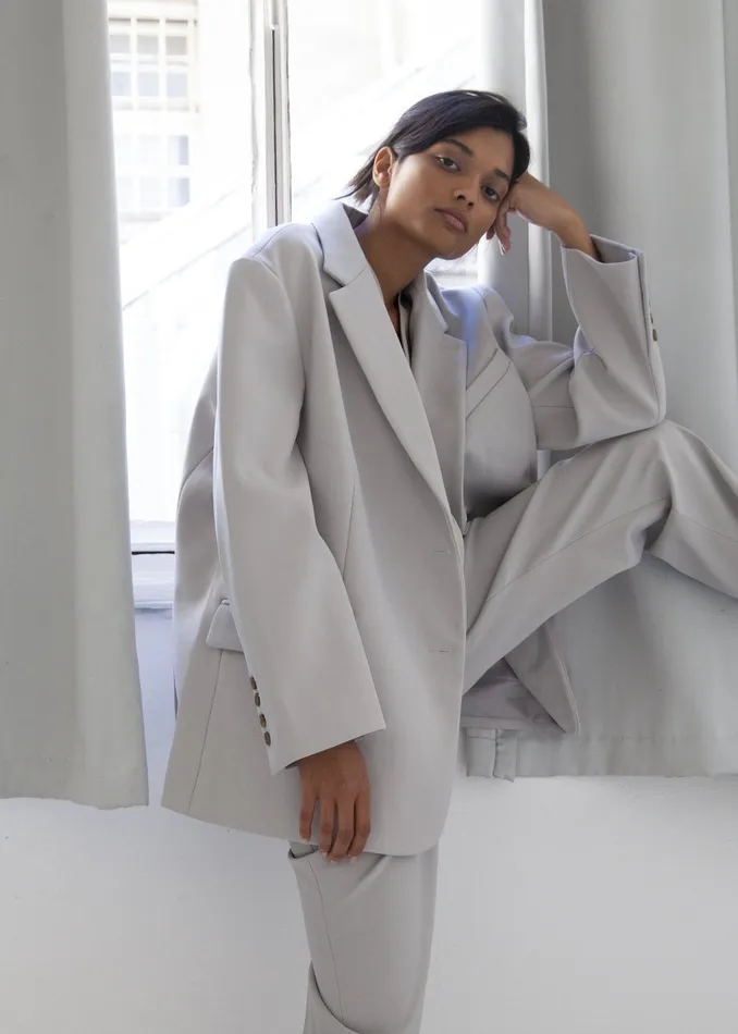 Women Bea Blazer 8211 Grey The Frankie Shop Outerwear