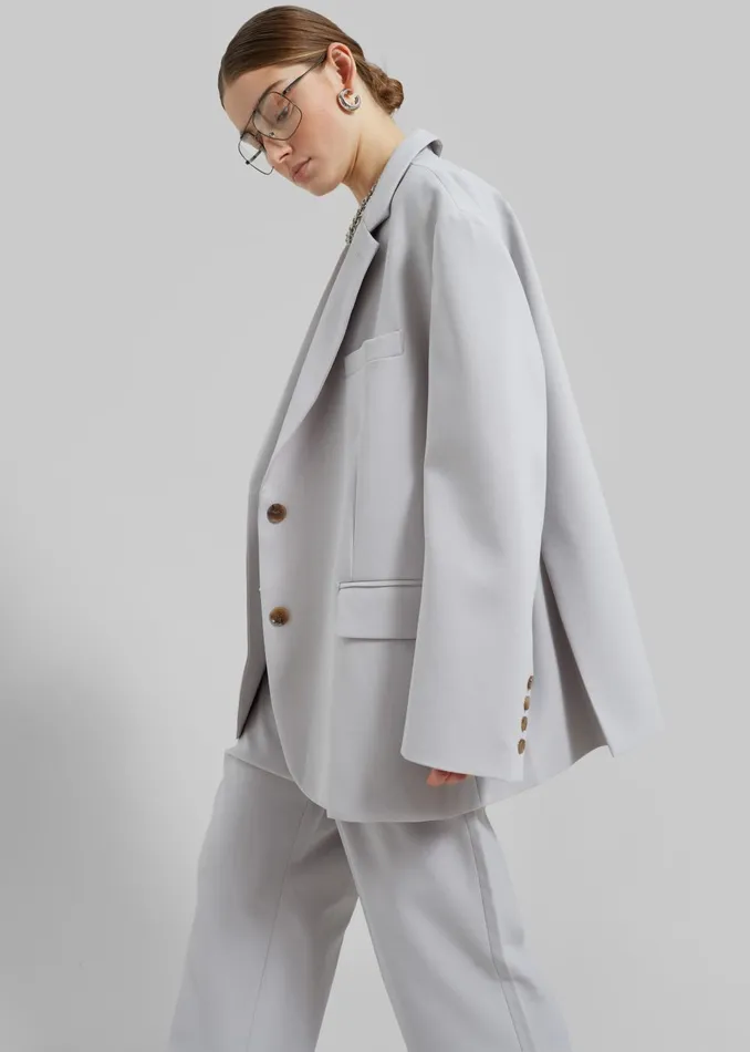 Women Bea Blazer 8211 Grey The Frankie Shop Outerwear