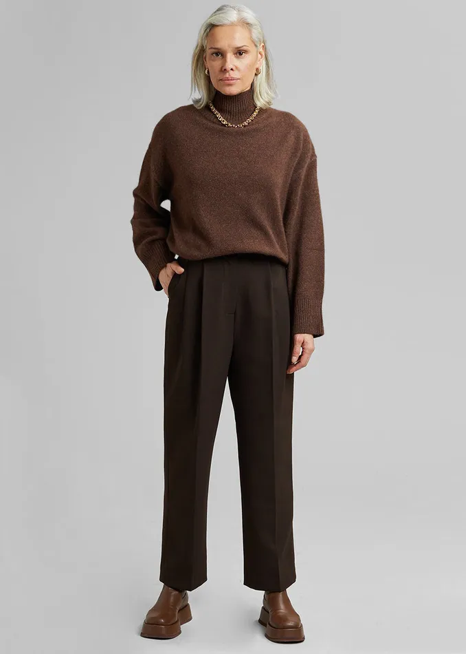 Women Bea Suit Pants 8211 Dark Espresso The Frankie Shop Bottoms