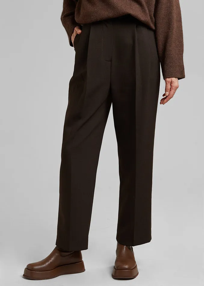 Women Bea Suit Pants 8211 Dark Espresso The Frankie Shop Bottoms