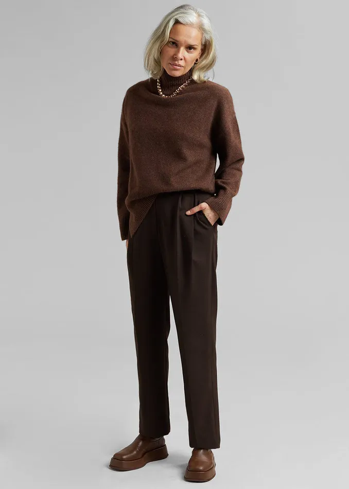 Women Bea Suit Pants 8211 Dark Espresso The Frankie Shop Bottoms