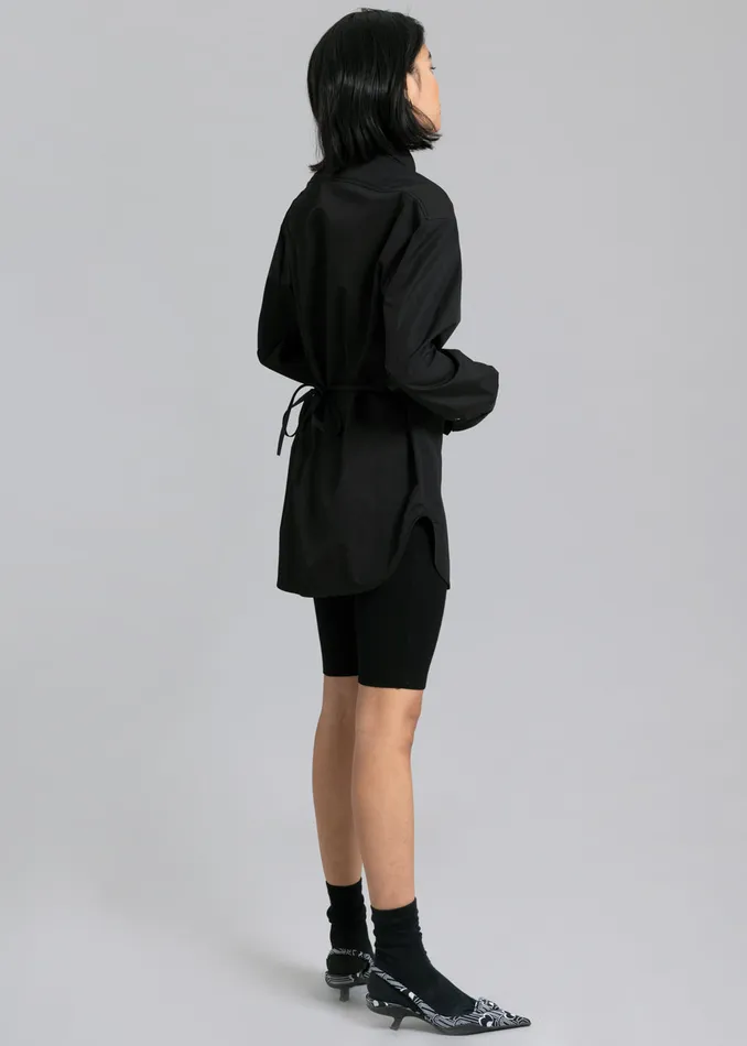 Women Bec Padded Shirt 8211 Black The Frankie Shop Tops