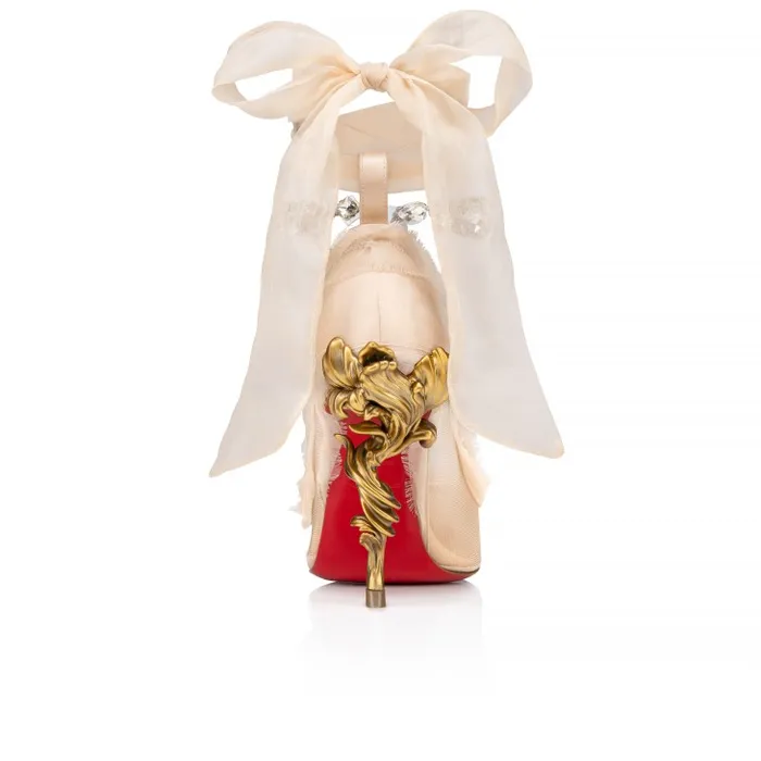 Women Belle And Jewels 100 Mm Strappy Pumps 8211 Mesh And Jewel 8211 Blush Christian Louboutin Pumps