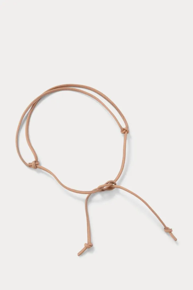 Women Belts Rachel Comey Skinny Tubular Tie Belt Nude