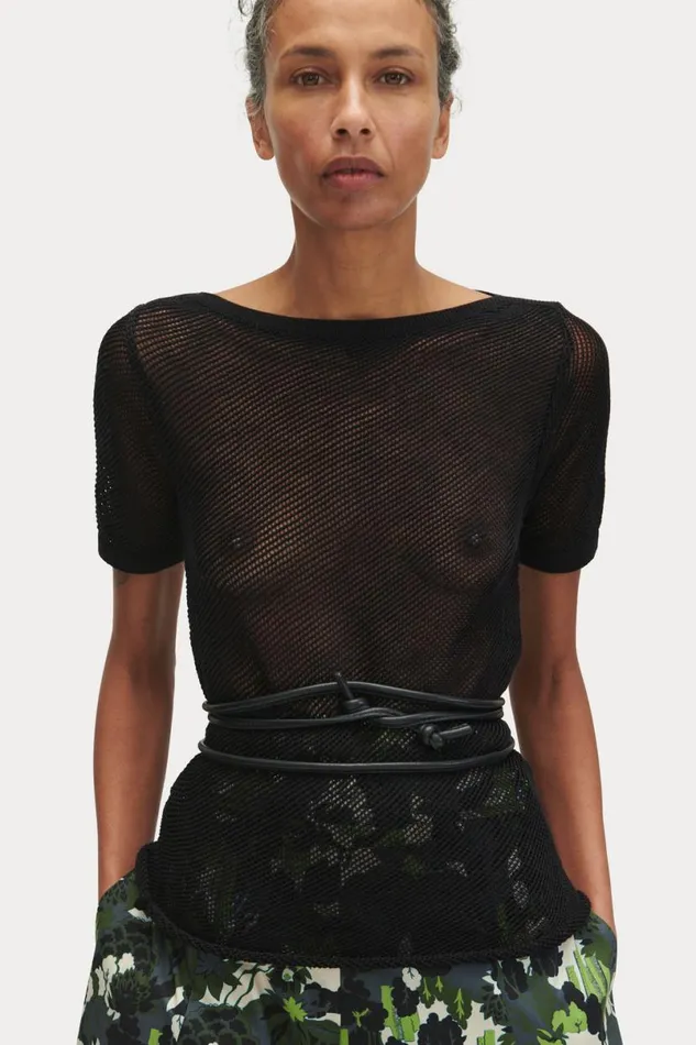 Women Belts Rachel Comey Skinny Tubular Tie Belt Nude
