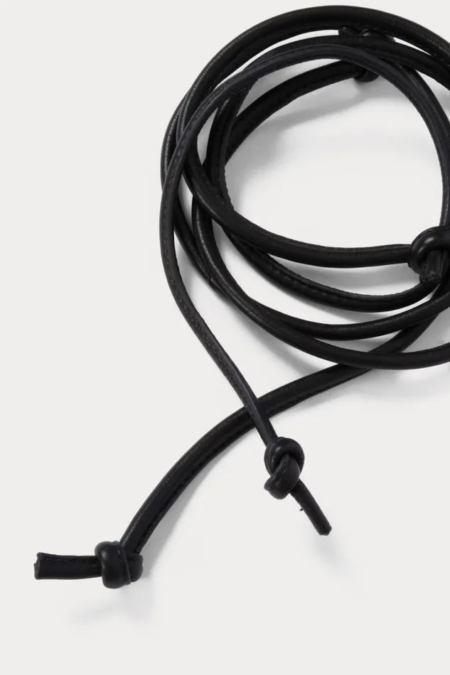 Women Belts Rachel Comey Skinny Tubular Tie Belt Nude