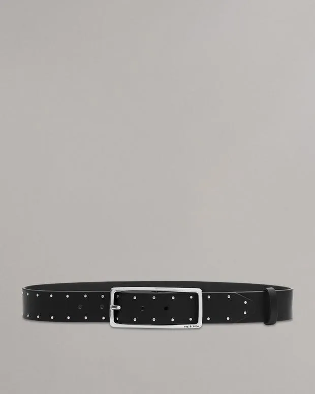 Women Belts Rag and Bone Rebound Leather Belt Black