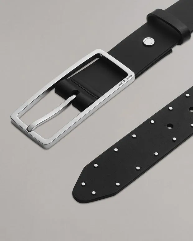 Women Belts Rag and Bone Rebound Leather Belt Black