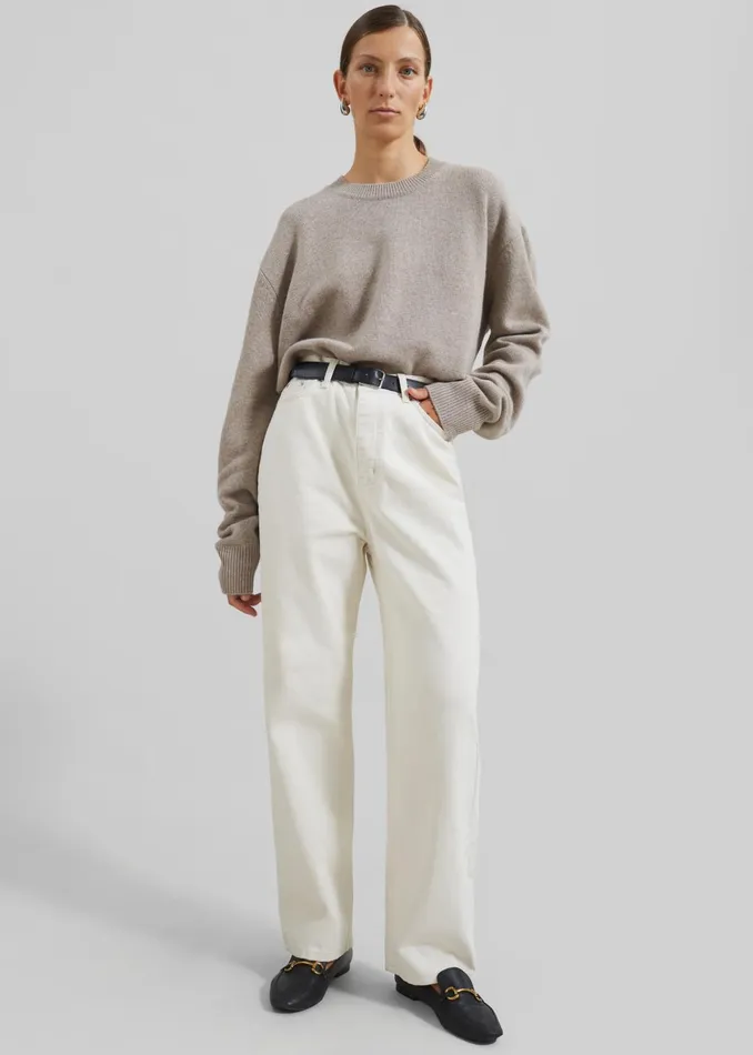 Women Bexley Jeans 8211 Cream The Frankie Shop Bottoms