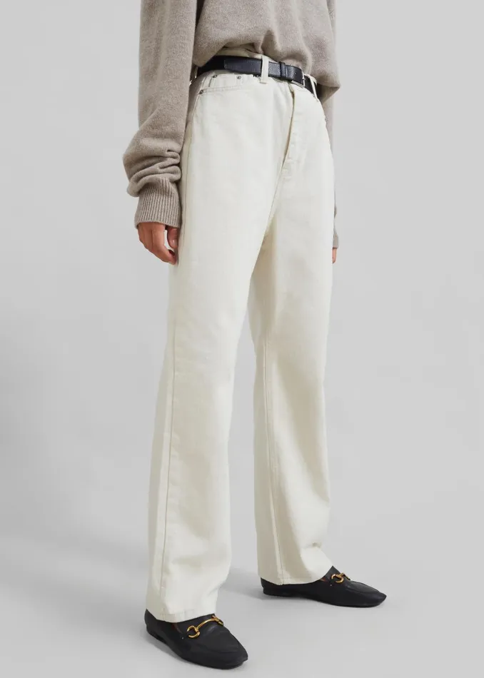 Women Bexley Jeans 8211 Cream The Frankie Shop Bottoms