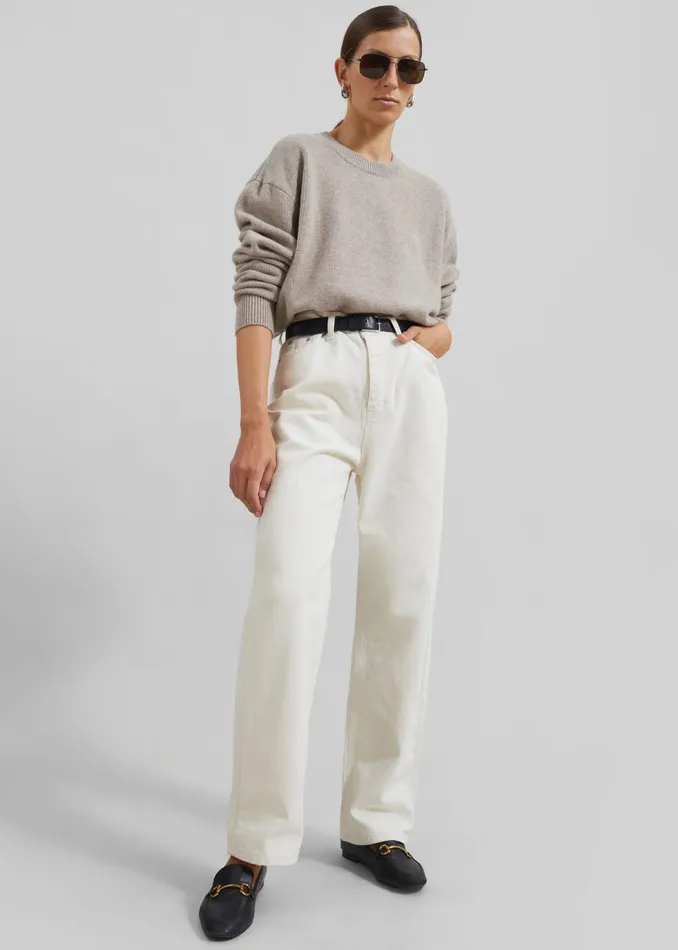 Women Bexley Jeans 8211 Cream The Frankie Shop Bottoms
