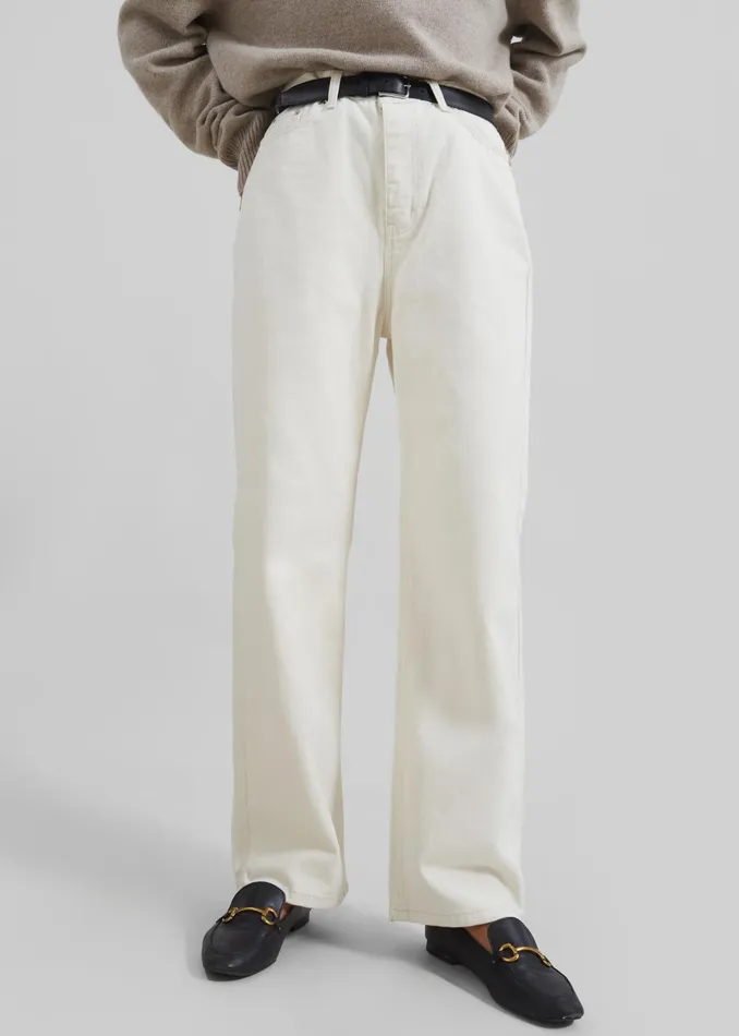 Women Bexley Jeans 8211 Cream The Frankie Shop Bottoms