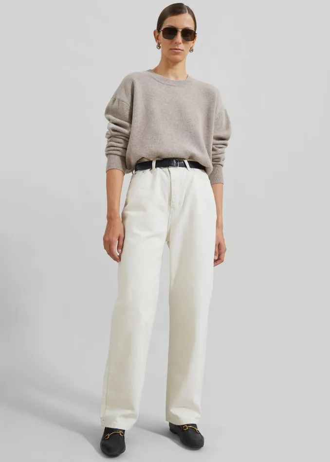 Women Bexley Jeans 8211 Cream The Frankie Shop Bottoms