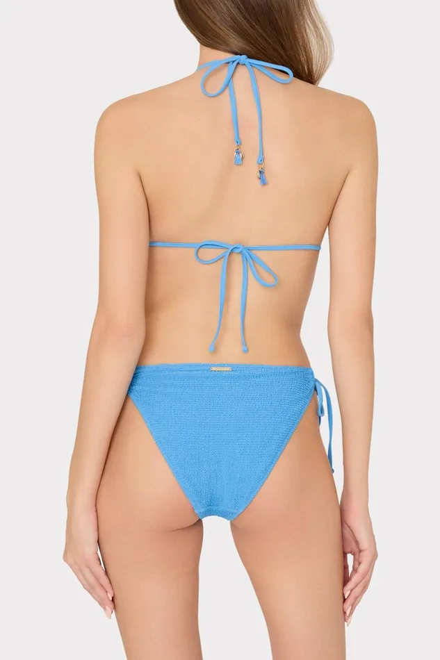 Women Bikinis Milly Lori Textured Triangle Bikini Top Blue Women Bikinis Milly Lori Textured Triangle Bikini Top Blue