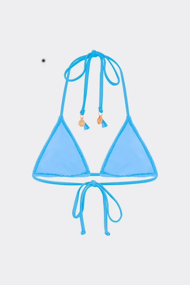 Women Bikinis Milly Lori Textured Triangle Bikini Top Blue Women Bikinis Milly Lori Textured Triangle Bikini Top Blue