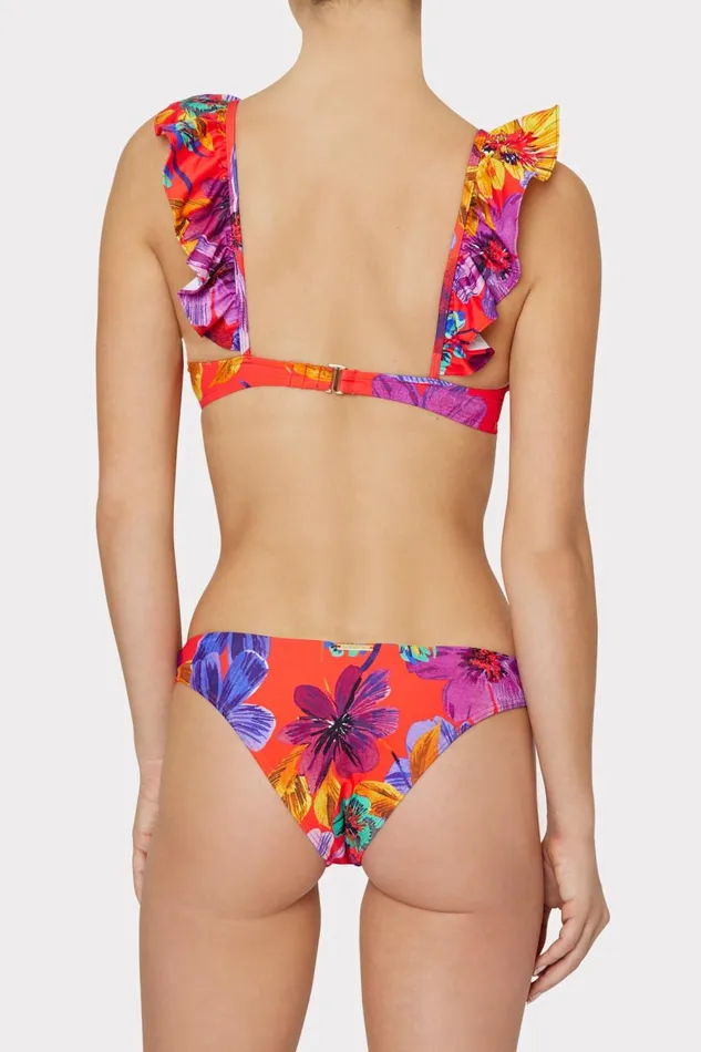 Women Bikinis Milly Margot Bikini Bottom Red Multi